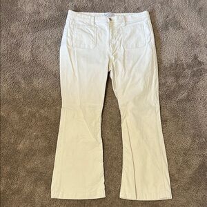 Cream Flared Pants